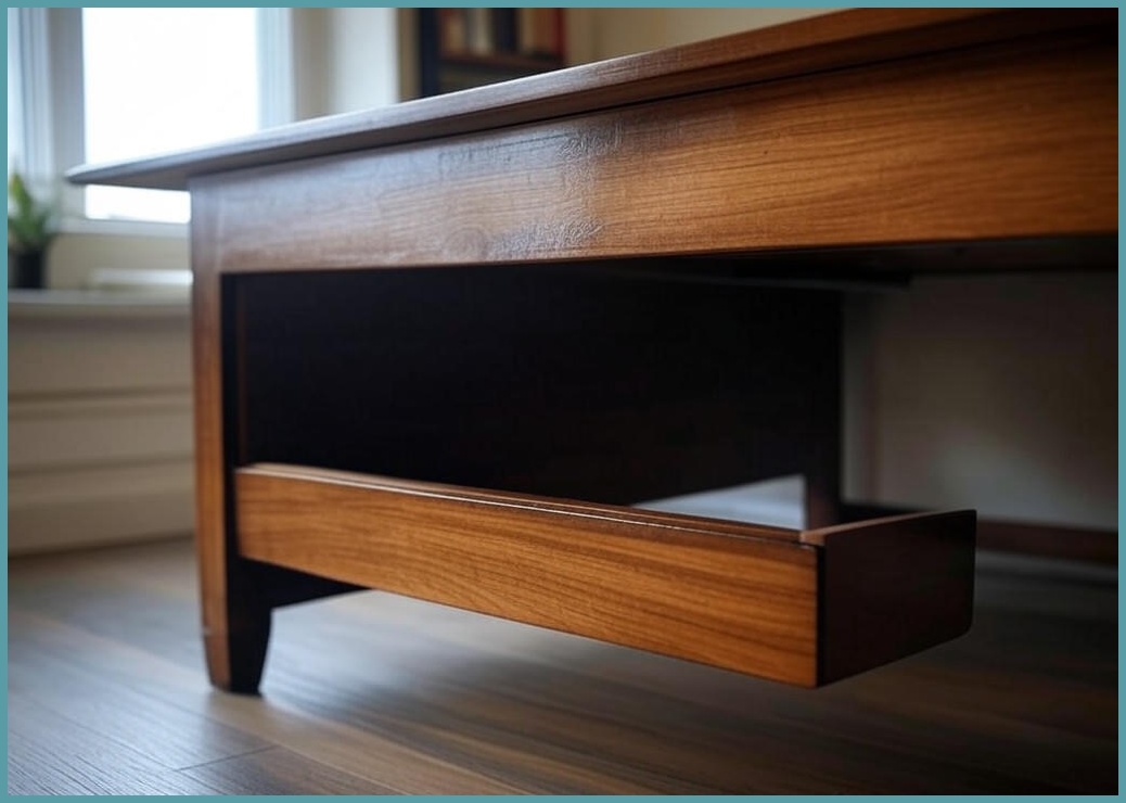 [1+1] 책상 밑 숨겨진 공간 활용 부착식 히든 서랍 중형 대형