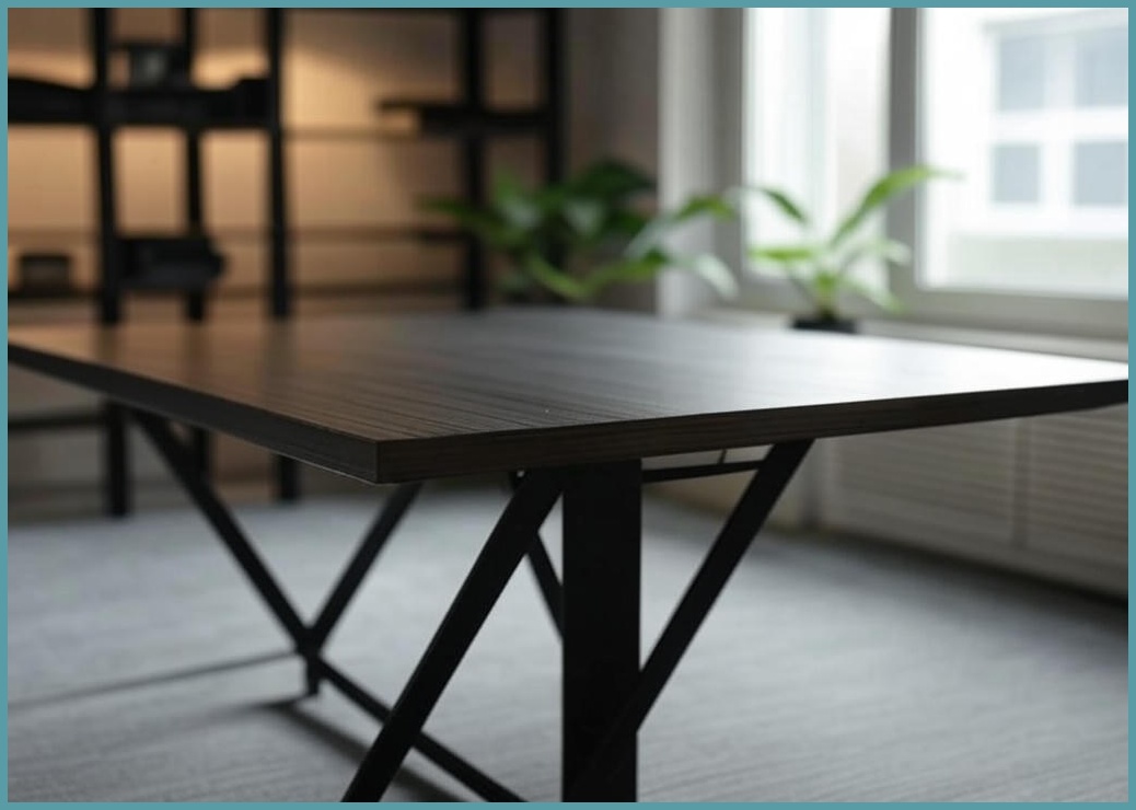 FONOW 접이식 책상 이동식 사무용 책상 테이블 1인 폴딩 테이블 - 이미지 1