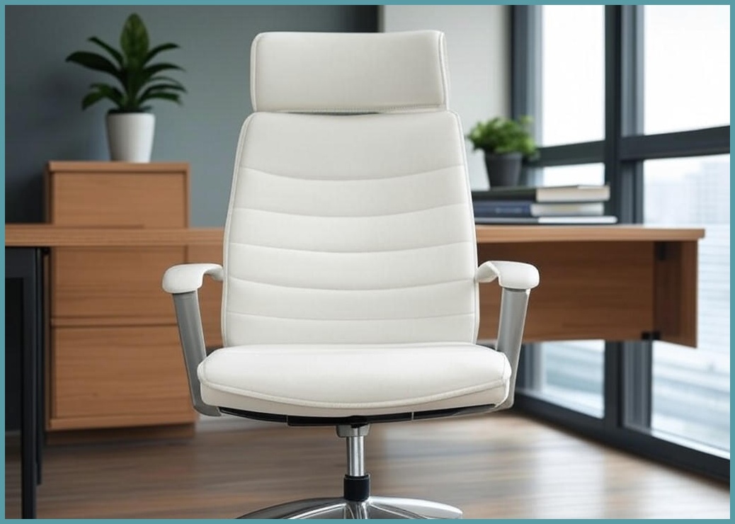 HOMEY NEST 자세교정 공부의자 책상 허리받침 사무용 사무실의자 HN-OC807, 화이트