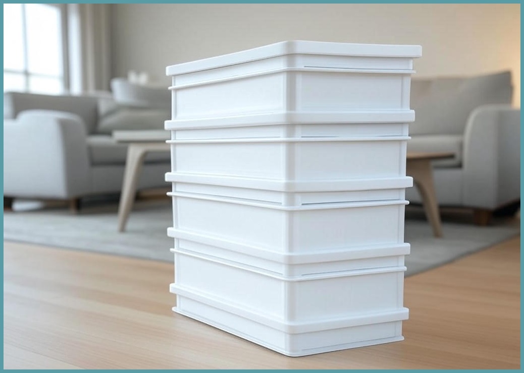 Homey Nest 대용량 리빙박스 가정용 다용도 이동식 폴딩 수납 정리함, 화이트, 5단