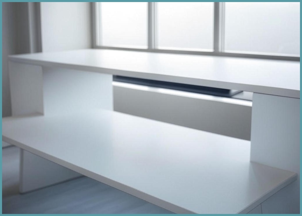 UniNest 최신 업그레이드형 1인용 게이밍 책상 사무용 컴퓨터 테이블, 화이트