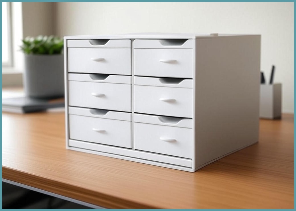 그리트 데스크 다용도 서랍 오거나이저, 화이트, 4개