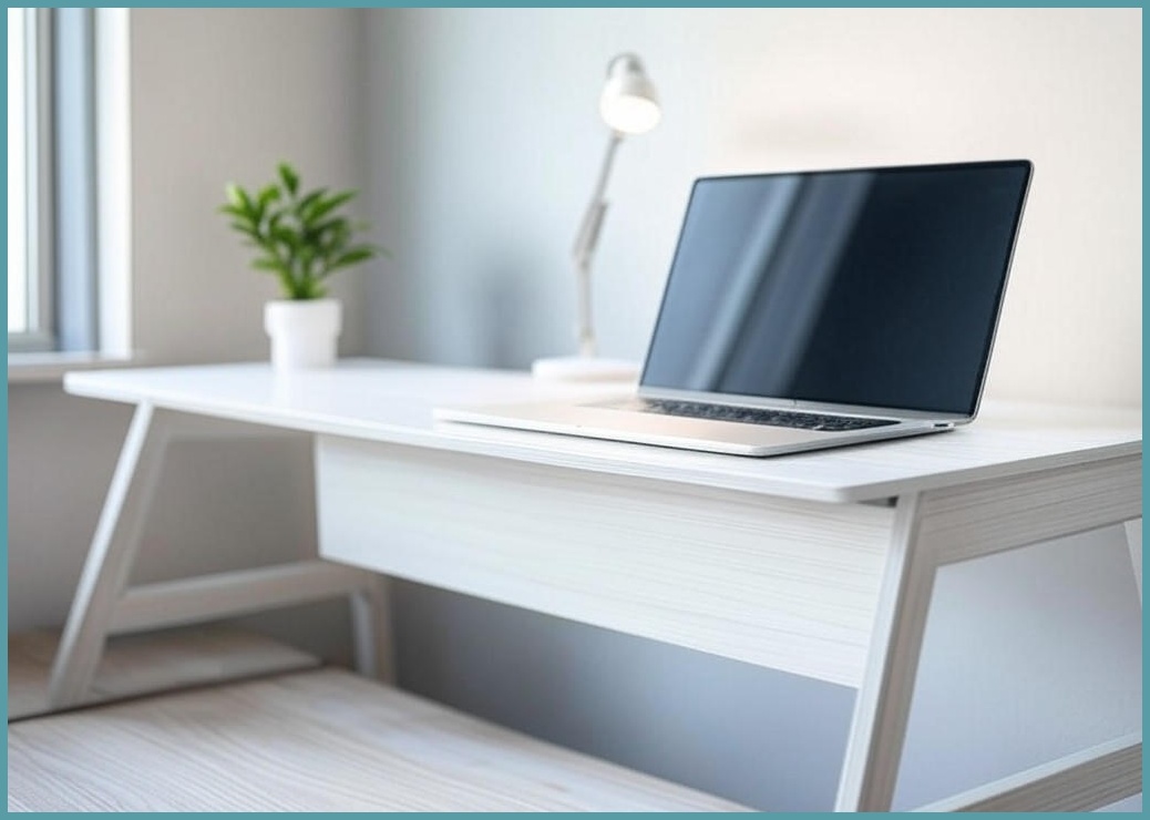 발작 1인용 이동식 컴퓨터책상 미니 작은책상, 모던화이트, 고객직접설치