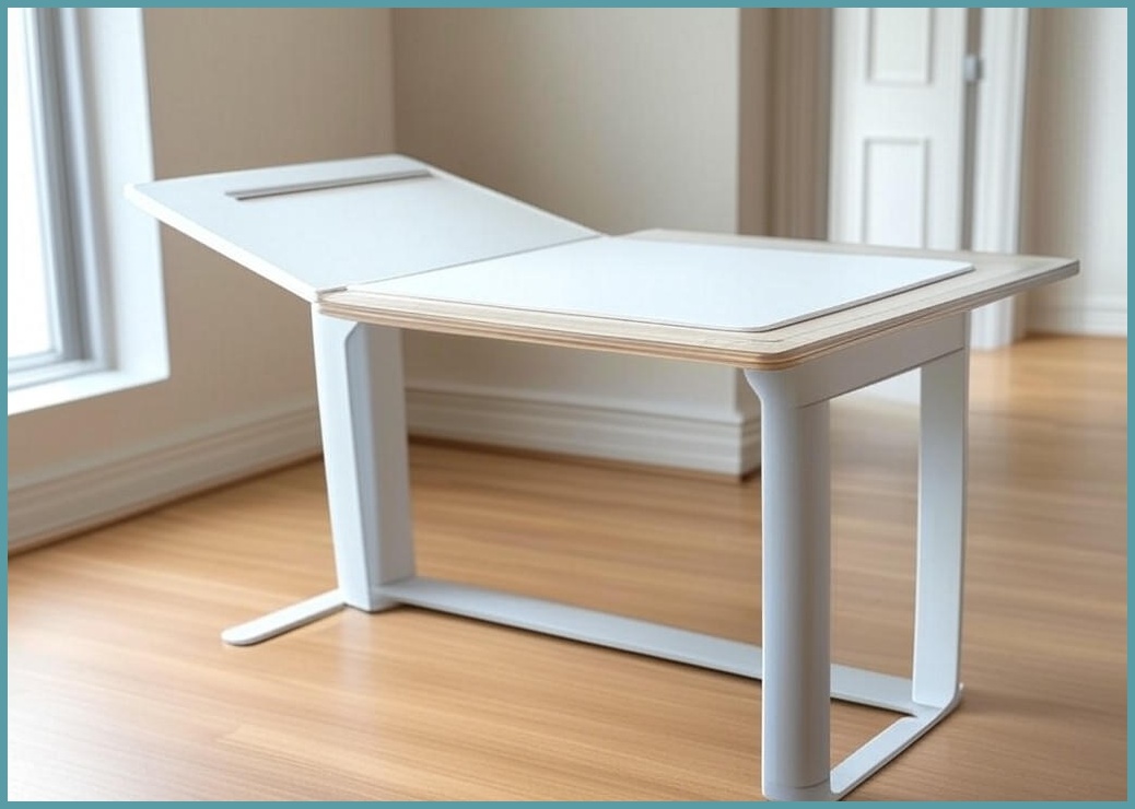 발작 1인용 이동식 컴퓨터책상 미니 작은책상, 모던화이트, 고객직접설치