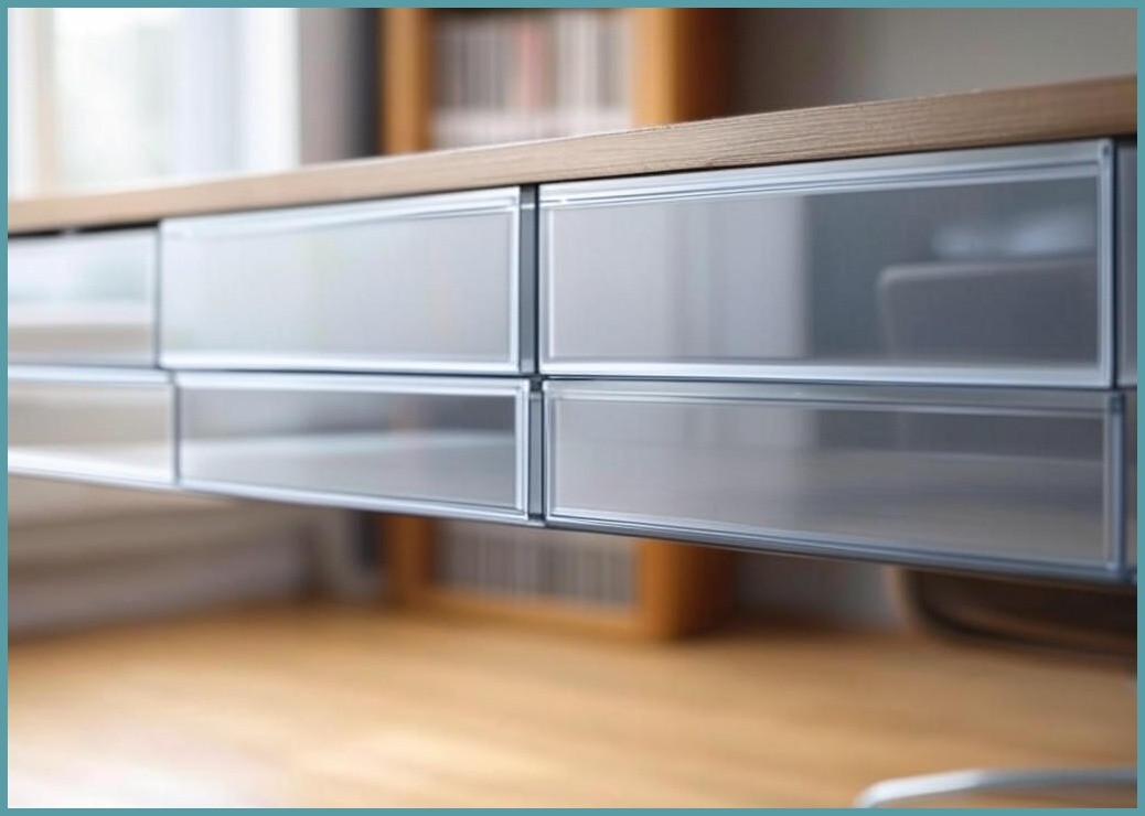 상상한스푼 부착식 책상밑 히든 서랍 슬라이딩 무타공, 2개, 투명