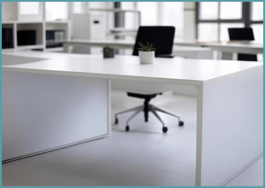 아르디스 다용도 사각 사무용 책상, 화이트