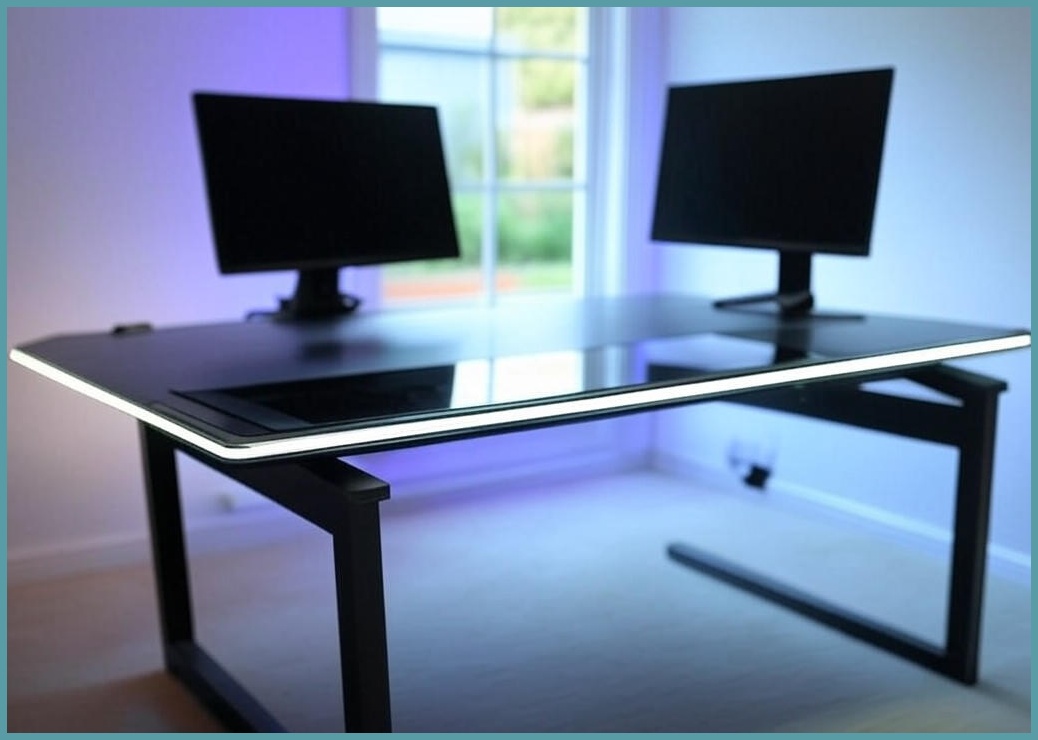 아우스 위너렉스 L시리즈 카본 LED 게이밍책상 컴퓨터책상 좌,우 선택가능 1400 1600 1800, 기본형(블랙) 1400(L)