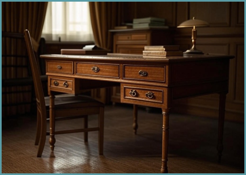 엔틱 책상 클래식 레트로 빈티지 인테리어