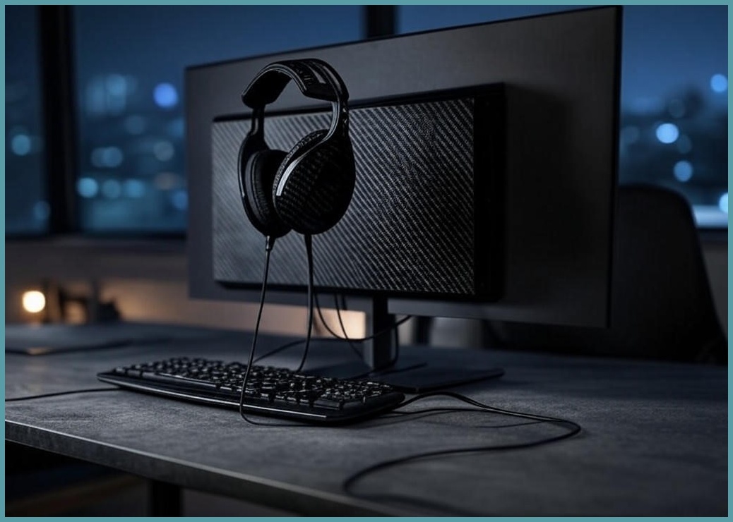 카본 패턴 1인용 게이밍 컴퓨터 철제책상 사무용책상 헤드셋거치대 포함