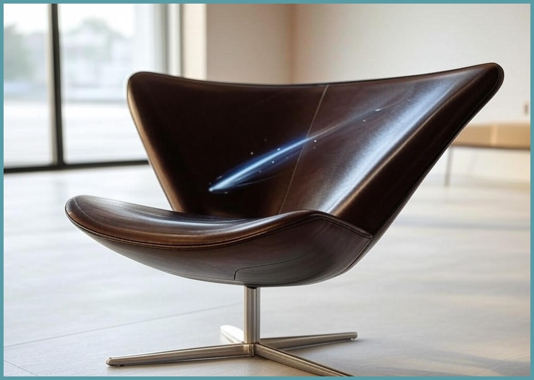 코멧 가죽 쿠션 접이식의자