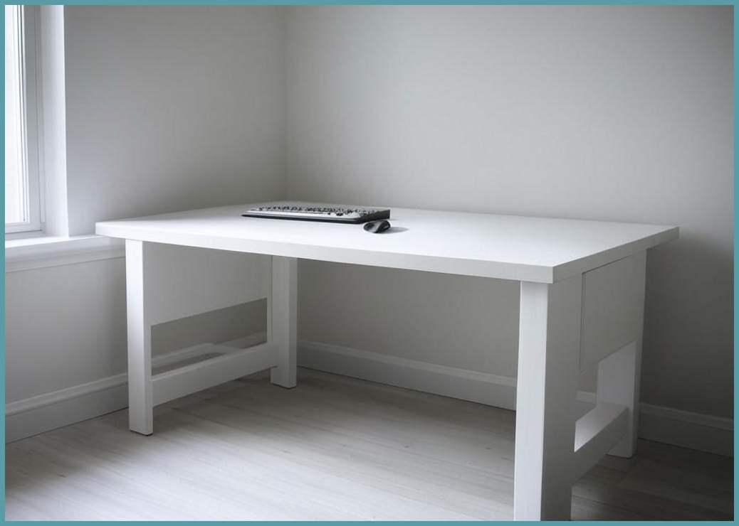 크크라이프 튼튼한 K자형 게이밍 컴퓨터 책상, 화이트