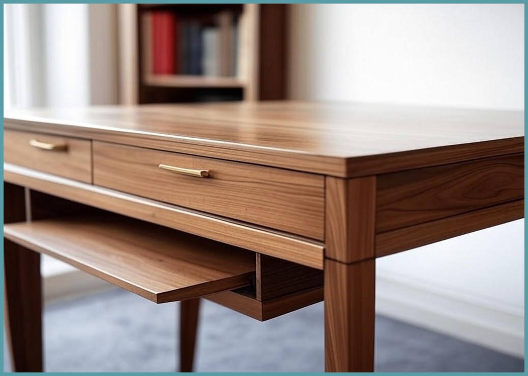 퍼닉에스엠 프렌즈 서랍형책상세트, 월넛 - 이미지 1