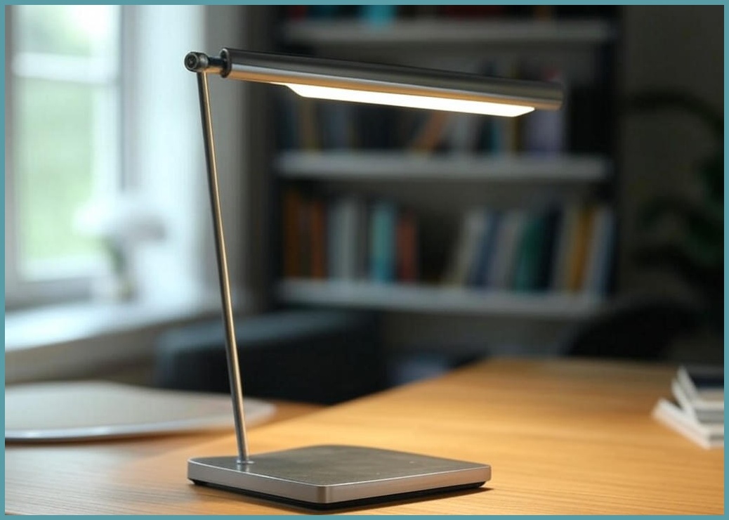 플랜룩스 모티프로 높이조절 스탠드 클램프 타입 와이드 LED 집게 공부 조명